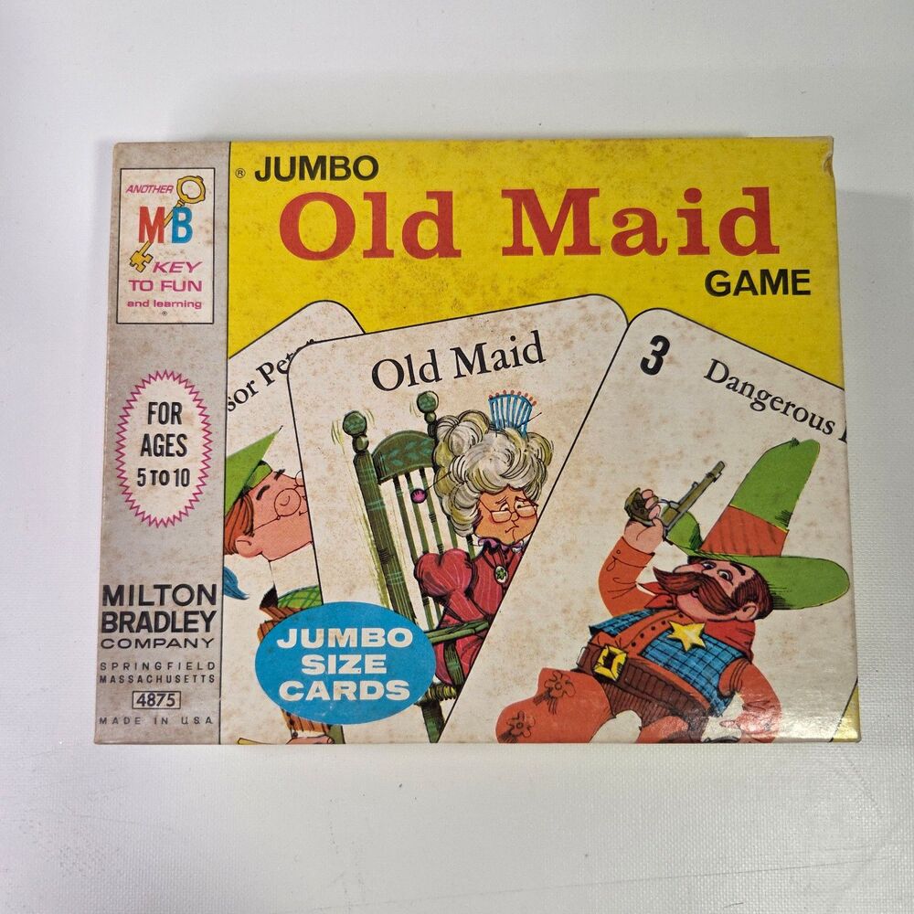 Vintage Milton Bradley Jumbo Old Maid Card Game 1968